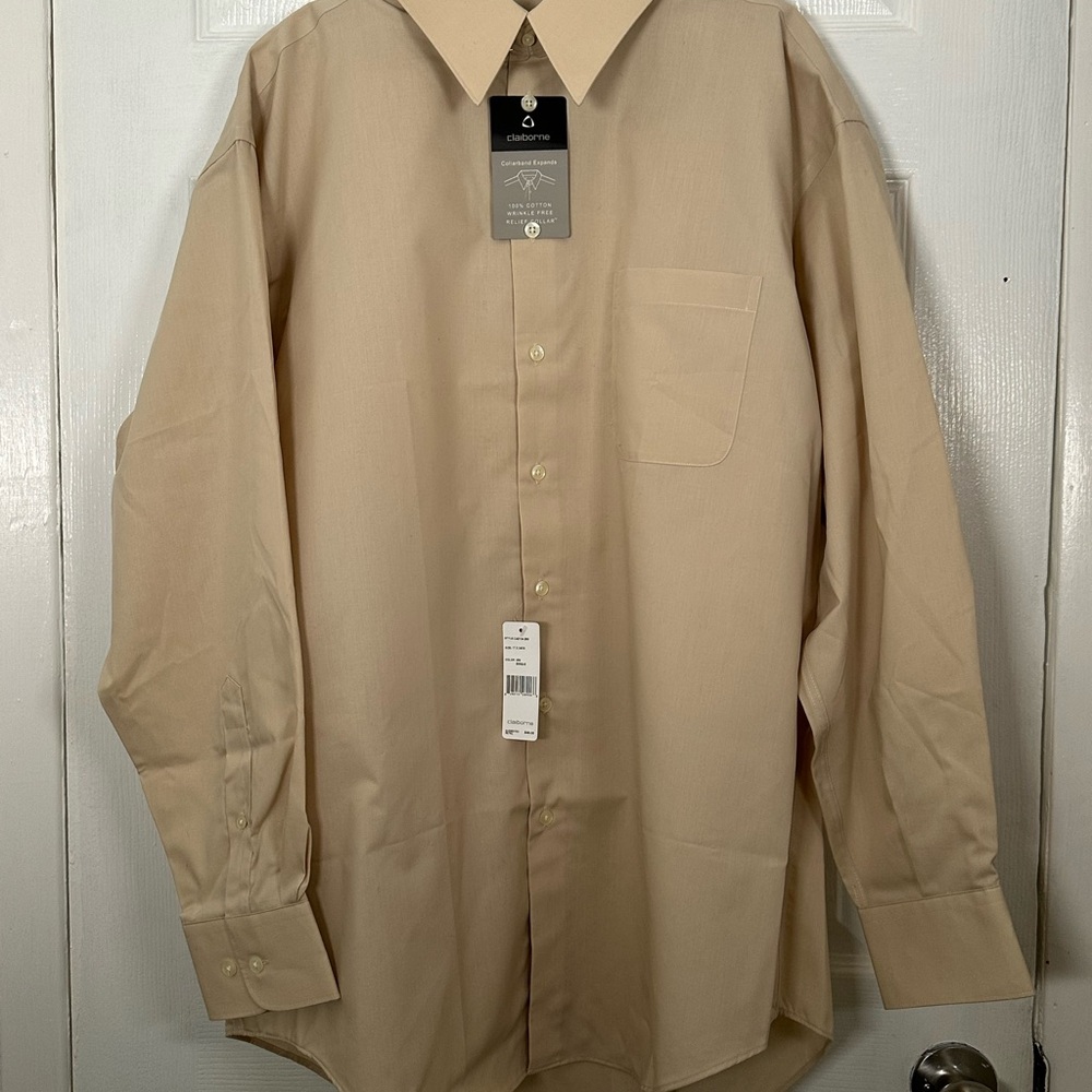 Claiborne Men's Light Tan Dress Shirt